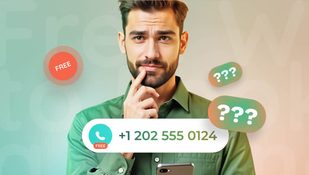 An image of a person wondering if there is a free way to lookup a phone number.