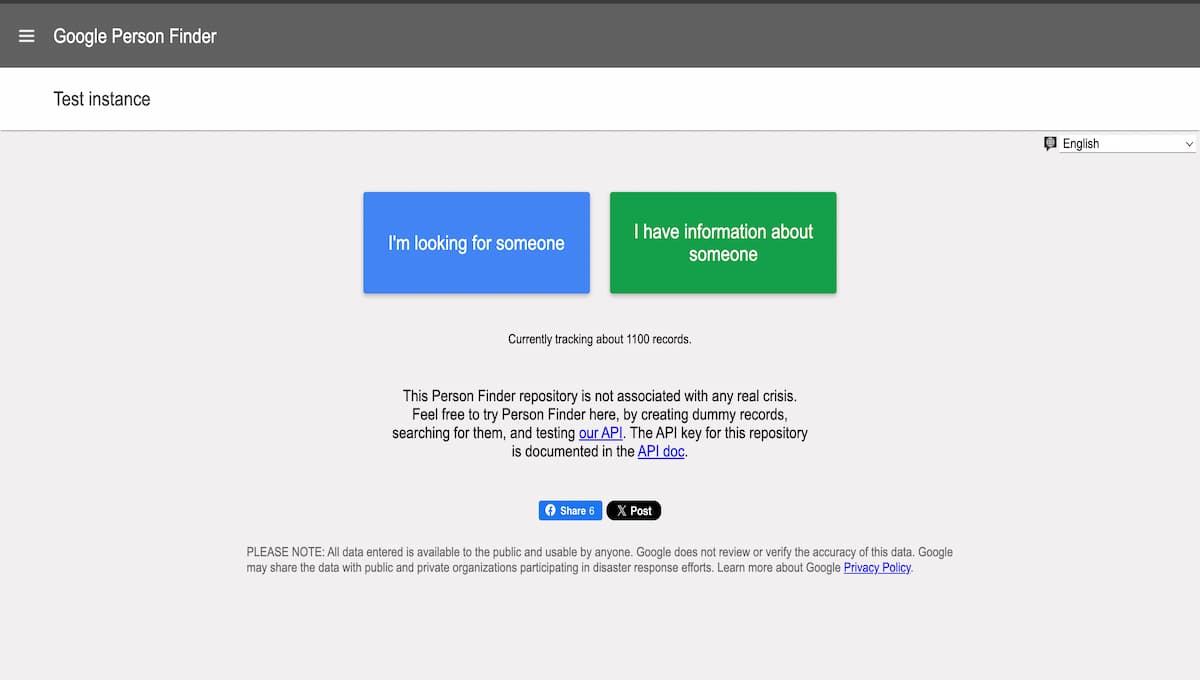 Google Person Finder how to find someone online