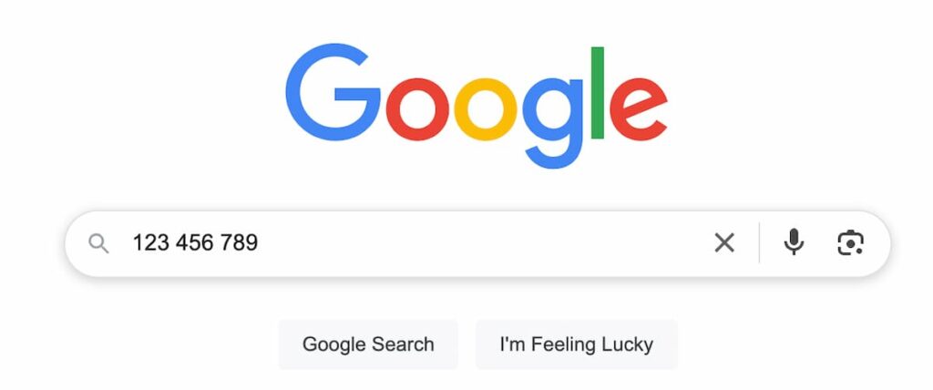 An image with the Google search bar.