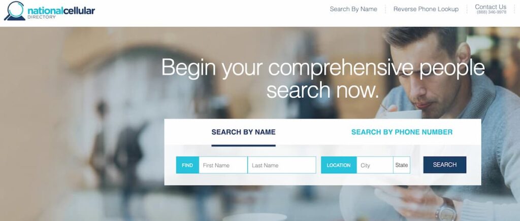 National Cellular Directory webpage screenshot.