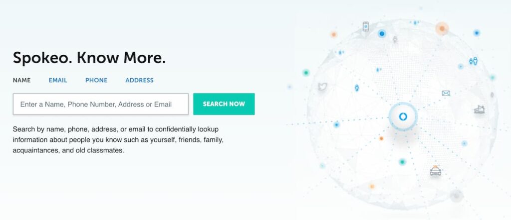 Spokeo webpage screenshot.