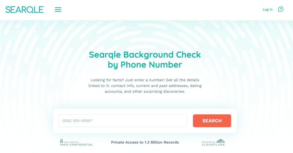 searqle background check by phone number