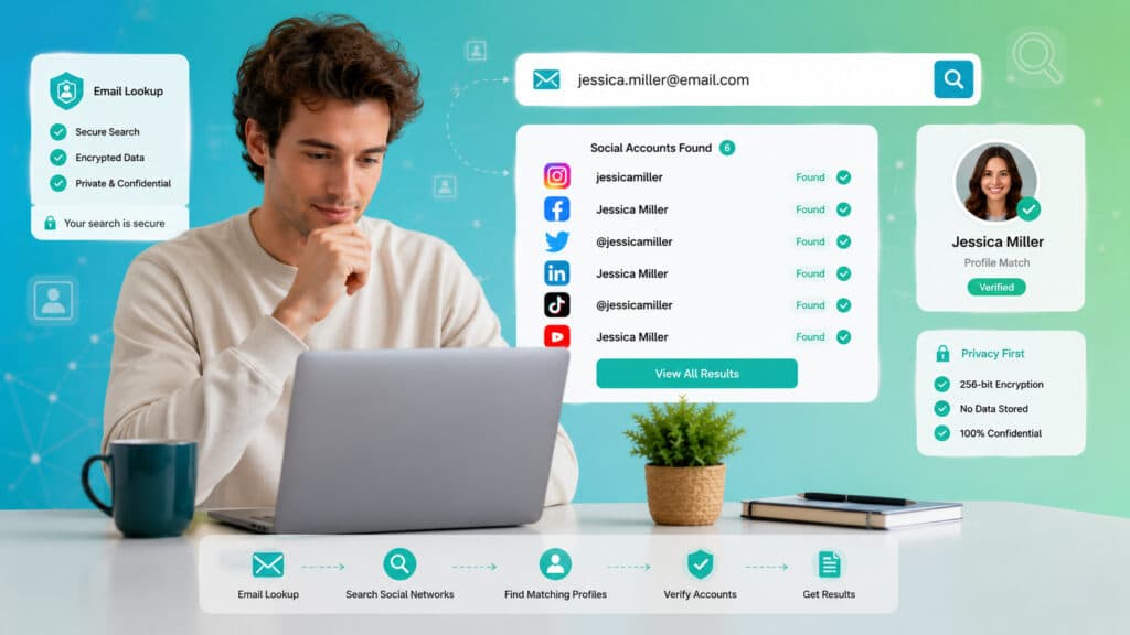 find social media accounts by email address