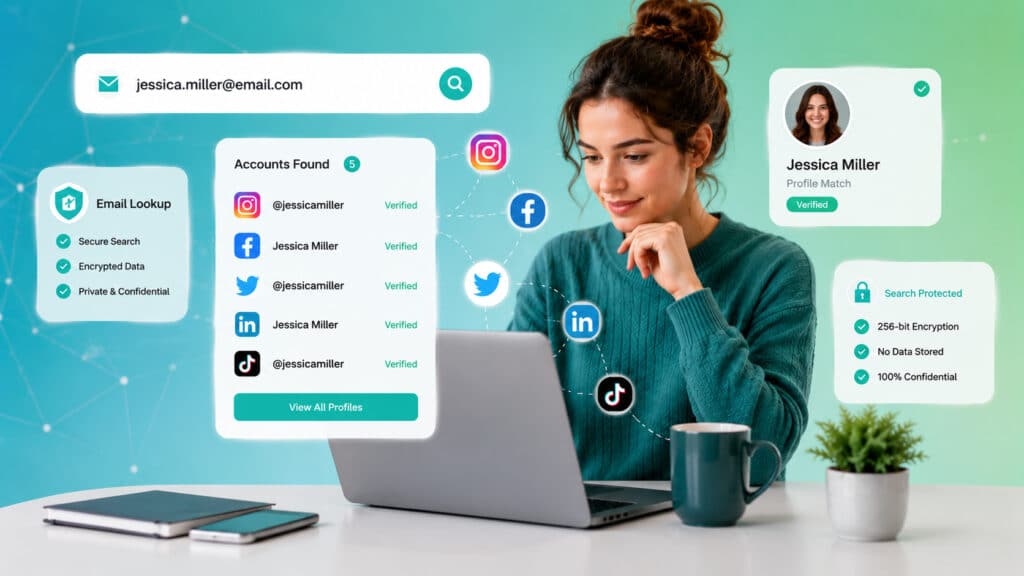 find social media accounts by emails