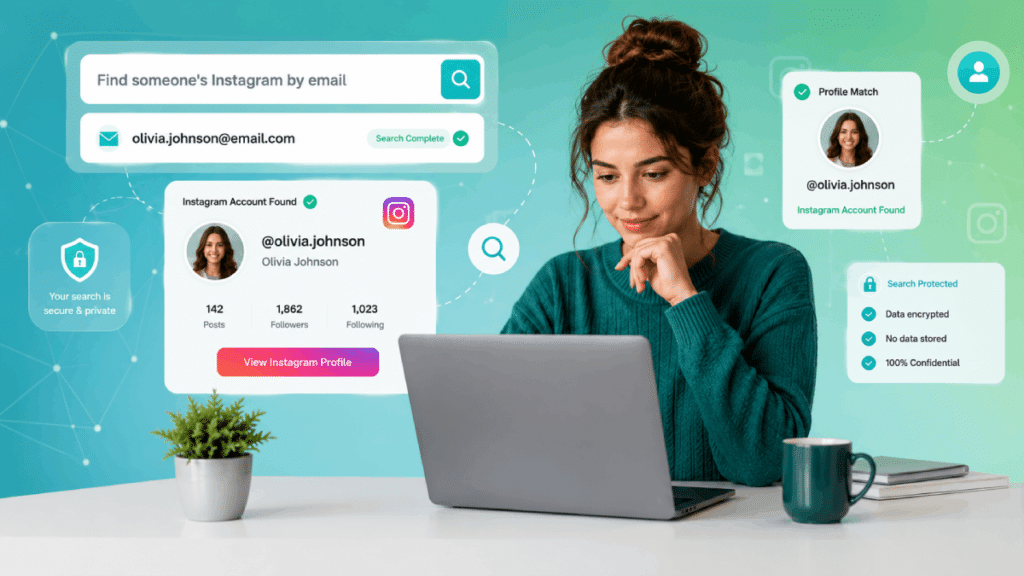 how to find someones instagram by email address