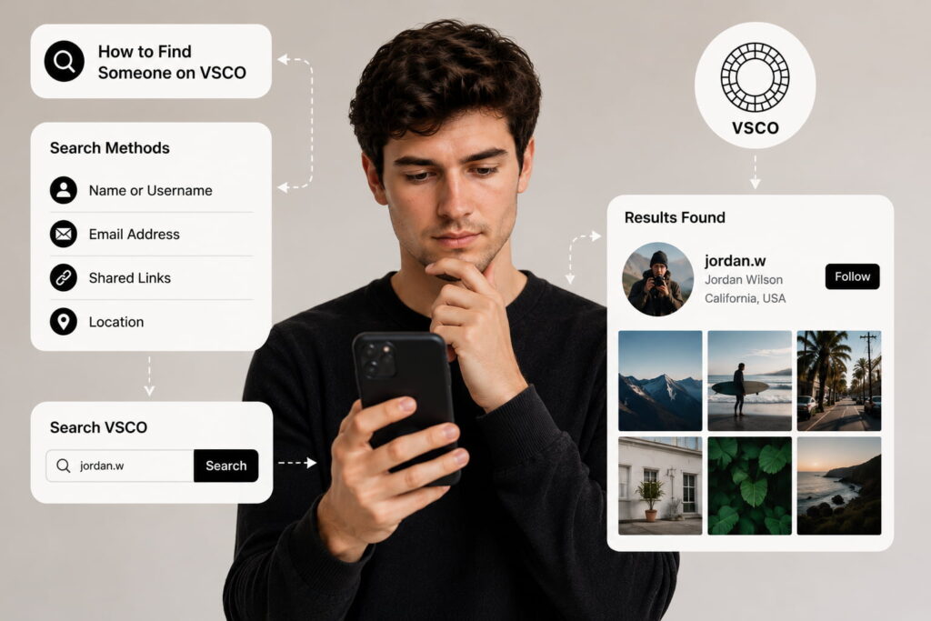 how to find someone on vsco